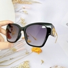 Mắt Kính Thời Trang Nữ - Kính Dior Mắt Mèo Đen Gọng Kim Loại Tròng Polarized Cao Cấp 6098