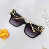 Mắt Kính Thời Trang Nữ - Kính Dior Mắt Mèo Đen Gọng Kim Loại Tròng Polarized Cao Cấp 6098