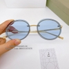 Mắt Kính Thời Trang Nữ - Kính Dior Nữ Tròn Xanh Da Trời Gọng Kim Loại Cao Cấp 8879