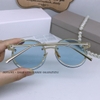 Mắt Kính Thời Trang Nữ - Kính Dior Nữ Tròn Xanh Da Trời Gọng Kim Loại Cao Cấp 8879