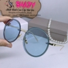 Mắt Kính Thời Trang Nữ - Kính Dior Nữ Tròn Xanh Da Trời Gọng Kim Loại Cao Cấp 8879