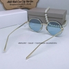 Mắt Kính Thời Trang Nữ - Kính Dior Nữ Tròn Xanh Da Trời Gọng Kim Loại Cao Cấp 8879