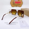 Mắt Kính Thời Trang Nữ - Kính Dior Màu Nâu Tròng Polarized Fom To Cao Cấp Mã 20208