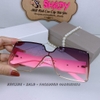 Mắt Kính Thời Trang Nữ - Kính Dior Ombre Hồng Vuông Tròng Polarized Cao Cấp Bảng To 72050
