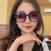 Mắt Kính Thời Trang Nữ - Kính Dior Nữ Vuông Đen Khói Tràn Viền Cao Cấp D77-703