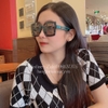 Mắt Kính Thời Trang Nữ - Kính Dior Nữ Vuông Tròng Khói Gọng Xanh Đậm Tràn Viền D77-703
