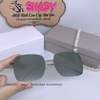 Mắt Kính Thời Trang Nữ - Kính Dior Vuông Tráng Gương Bạc Gọng Kim Loại Cao Cấp