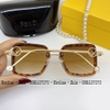 Mắt Kính Thời Trang Nữ - Kính Fendi Nữ Vuông Màu Nâu Hổ Phách Tràn Viền Gọng Kim Loại 7065