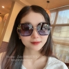 Mắt Kính Thời Trang Nữ - Kính Fendi Nữ Vuông Màu Xanh Đen Tràn Viền Gọng Kim Loại Mã 7065