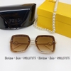 Mắt Kính Thời Trang Nữ - Kính Fendi Nữ Vuông Màu Nâu Hổ Phách Tràn Viền Gọng Kim Loại 7065