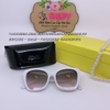Mắt Kính Thời Trang Nữ -  Kính Fendi Nữ Mắt Mèo Khói Gọng Trắng Cao Cấp Mã 2371