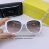 Mắt Kính Thời Trang Nữ -  Kính Fendi Nữ Mắt Mèo Khói Gọng Trắng Cao Cấp Mã 2371