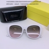 Mắt Kính Thời Trang Nữ -  Kính Fendi Nữ Mắt Mèo Khói Gọng Trắng Cao Cấp Mã 2371