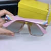 Mắt Kính Thời Trang Nữ - Kính Fendi Nữ Vuông Màu Ombre Trà Xanh Cao Cấp Full Box Mã 9930