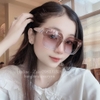 Mắt Kính Thời Trang Nữ - Kính Fendi Nữ Vuông Màu Ombre Trà Xanh Cao Cấp Full Box 9930