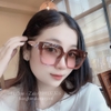 Mắt Kính Thời Trang Nữ - Kính Fendi Nữ Vuông Màu Hồng Mận Cao Cấp Full Box 9930