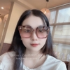 Mắt Kính Thời Trang Nữ - Kính Fendi Nữ Vuông Màu Hồng Mận Cao Cấp Full Box 9930