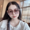 Mắt Kính Thời Trang Nữ - Kính Fendi Nữ Vuông Màu Ombre Trà Xanh Cao Cấp Full Box 9930