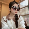 Mắt Kính Thời Trang Nữ - Kính Gucci Nữ Tròng Bầu Đen Cao Cấp Full Box Mã 9327