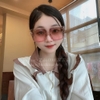 Mắt Kính Gucci Nữ Cao Cấp Vuông Màu Ombre Nâu Hồng 8932 Full Box