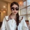 Mắt Kính Gucci Nữ Vuông Đen Gọng Hồng Cao Cấp GC241H