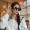 Mắt Kính Gucci Nữ Đen Vuông Mặt Cắt Bầu 829 Full Box