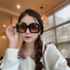 Mắt Kính Gucci Nữ Nâu Vuông Cao Cấp Full Box 827