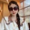 Mắt Kính Thời Trang Nữ - Kính Gucci Nữ Vuông Xám Cao Cấp Kèm Hộp Hãng 5006