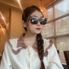Mắt Kính Gucci Nữ Vuông Đen Gọng In Logo GC Xanh 1102