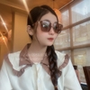 Mắt Kính Thời Trang Nữ - Kính Gucci Nữ Vuông Trà Cao Cấp Kèm Hộp Hãng Mã 5006