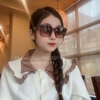 Mắt Kính Thời Trang Nữ - Kính Gucci Nữ Vuông Nâu Cao Cấp Kèm Hộp Hãng Mã 5006