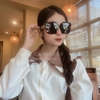 Mắt Kính Thời Trang Nữ - Kính Gucci Nữ Tròng Vuông Đen Polarized Cao Cấp Mã 3331