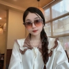 Mắt Kính Thời Trang Nữ - Kính Gucci Nữ Ombre Nâu Trà Cao Cấp FullBox - Mã GG8927