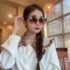 Mắt Kính Gucci Nữ Vuông Nâu 65104 Form Nhỏ Full Box