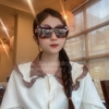 Mắt Kính Nữ Gucci Nâu Gọng Hồng 3968 Form Nhỏ Cao Cấp