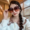 Mắt Kính Thời Trang Nữ - Kính Gucci Nữ Tròng Vuông Màu Trà Cao Cấp Full Box 6781