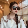 Mắt Kính Nữ Gucci 6781 Vuông Đen Gọng Sữa Cao Cấp Full Box