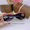 Mắt Kính Gucci Nữ Vuông Bảng To Đen Gọng Hồng Vàng 00836