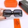 Mắt Kính Thời Trang Nữ - Kính Hermes Nữ Vuông Đen Gọng Chữ H Đen Cao Cấp Mã 6198