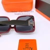 Mắt Kính Thời Trang Nữ - Kính Hermes Nữ Vuông Đen Gọng Chữ H Đỏ Đô Cao Cấp 6198