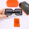 Mắt Kính Thời Trang Nữ - Kính Hermes Nữ Vuông Đen Gọng Chữ H Đỏ Đô Cao Cấp 6198