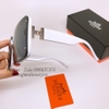 Mắt Kính Thời Trang Nữ - Kính Hermes Nữ Vuông Đen Gọng Chữ H Trắng Cao Cấp 6198