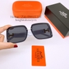 Mắt Kính Thời Trang Nữ - Kính Hermes Nữ Vuông Đen Gọng Chữ H Trắng Cao Cấp 6198