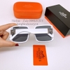 Mắt Kính Hermes Nữ Vuông Đen Gọng Trắng 6198 Cao Cấp