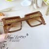 Mắt Kính Mắt Kính Thời Trang Nữ Tròng Vuông - Kính Chanel Nữ Màu Nâu Cao Cấp 2328