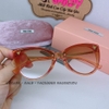 Mắt Kính Nữ Miu Miu Mắt Mèo Cao Cấp Màu Trà Full Box