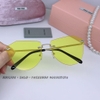 Mắt Kính Miu Miu Nữ Màu Vàng Mắt Mèo Cao Cấp
