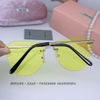 Mắt Kính Miu Miu Nữ Màu Vàng Mắt Mèo Cao Cấp