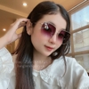 Mắt Kính Miu Miu Nữ Vuông Đen Gọng Kim Loại Cao Cấp