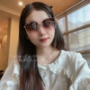 Mắt Kính Miu Miu Nữ Vuông Nâu Gọng Kim Loại Cao Cấp